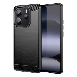 Husa Husa pentru Xiaomi Redmi Note 14 4G (164,84 x 78,15 x 8,16mm) - Techsuit Carbon Silicone - Black