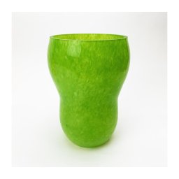 Vază din sticlă 20 cm verde