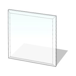 Placă de sticlă pentru șemineu 800x800x8 mm pătrat