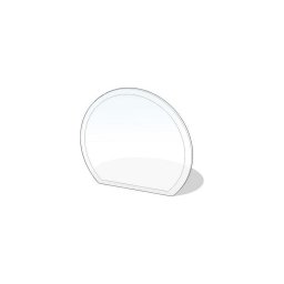 Placă de sticlă pentru șemineu 1200x1050x8 mm semirotund