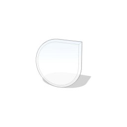 Placă de sticlă pentru șemineu 1250x1250x8 mm lacrimă