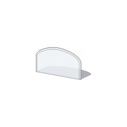 Placă de sticlă pentru șemineu 1000x550x6 mm semiarcadă