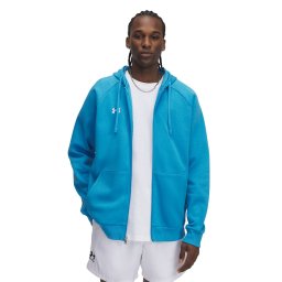Hanorac Under Armour Rival Fleece FZ Hoodie Ether Blue/ White