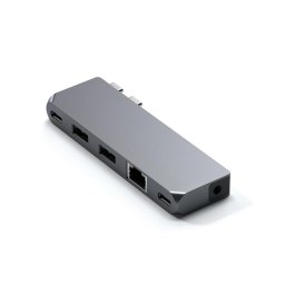 Docking Satechi Pro Hub Mini din aluminiu 1xUSB4 96W, 1xHDMI 6K 60Hz, 2 x USB-A 3.0, 1xEthernet, 1xUSB-C, 1xAudio, Gri spatial