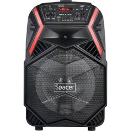 Boxa Portabila Spacer Cougar, 35W, Bluetooth, USB, microSD, Radio, Negru