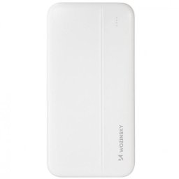 Acumulator extern WZK, 10000mAh, 2xUSB, 1xUSB-C, 1xMicroUSB, Indicator baterie, Alb