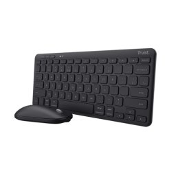 Kit tastatura si mouse Trust LYRA, Wireless 2.4 GHz, Negru, Aspect SUA, "24843