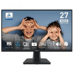 Monitor IPS LED MSI PRO 27" MP275Q, WQHD (2560 x 1440), HDMI, DispalyPort, Boxe, 1 ms, 100 Hz, Negru