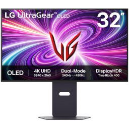 Monitor Gaming OLED, LG, 32", 4K, UHD, 3840 x 2160, HDMI, DisplayPort, Boxe, 240 Hz, 0.03 ms, Negru