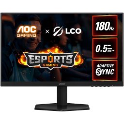 Monitor Gaming AOC, 23.8", Full HD, 180 HZ, 0.5ms, Adaptive Sync, Fast IPS, HDR10, Negru