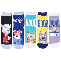 Set 5 șosete cu animal de companie pentru damă, aura.via