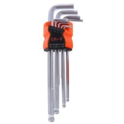 Set 9 chei hexagonale tip imbus cu capat sferic EXTRA LUNGI 1.5-10mm