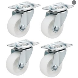 Set 4 Roti 40mm ALBE Pivotante ROTILE culoarea alba