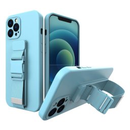 Husa Rope case Gel Case with Chain Lanyard Handbag Lanyard Xiaomi Redmi Note 10 / Redmi Note 10S Blue