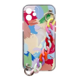 Husa Color Chain Case gel flexible elastic case cover with a chain pendant for Samsung Galaxy A22 4G multicolour (4)