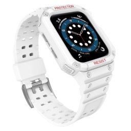 Husa Protect Strap Band Band with Case for Apple Watch 7 / SE (41/40 / 38mm) Case Armored Watch Cover White