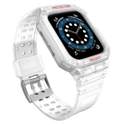 Husa Protect Strap Band Band with Case for Apple Watch 7 / SE (41/40 / 38mm) Case Armored Watch Cover White