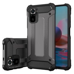 Husa Hurtel Hybrid Armor armored hybrid - Husă telefon - compatibil cu Xiaomi Redmi Note 11 Pro+ 5G - Anti-șoc - culoare Negru