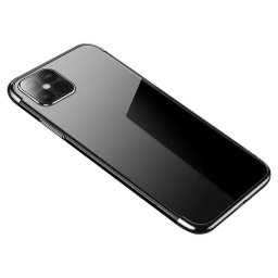 Husa Clear Color case TPU gel cover with a metallic frame for Samsung Galaxy A13 5G black
