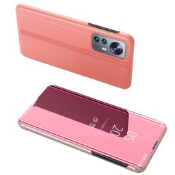 Husa Clear View Case cover for Xiaomi 12 Lite cover with a flap pink