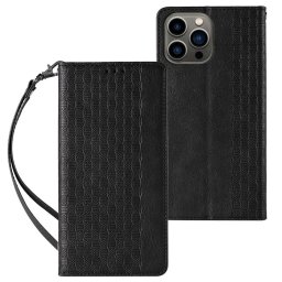 Husa Magnet Strap Case for Samsung Galaxy S23+ Flip Wallet Mini Lanyard Stand Black