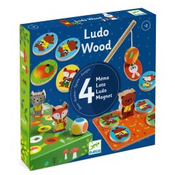 Joc educativ ludowood 4 jocuri, djeco