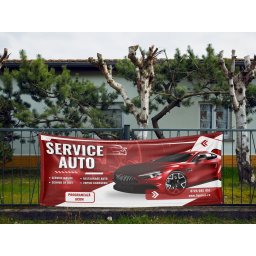 Banner personalizat - Service auto - rosu