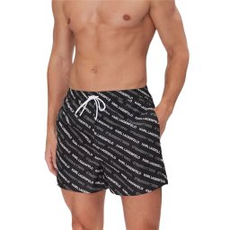 KARL LAGERFELD M Costum de baie Diagonal Aop Short Boardshorts A2M46063 1uy diagonal logo black
