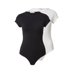 ABOUT YOU Tricou body 'Ellinor' negru / alb