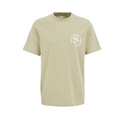 WE Fashion Tricou verde pastel / alb