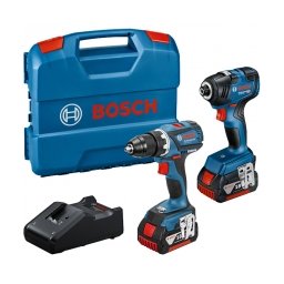 Bosch - GDR 18V-200 + GSR 18 V-EC + GBA + GAL 18V-40 - Masina de insurubat cu impact, 200 Nm, M6-M16 + Masina de gaurit si insurubat, 60 Nm + Set 2 acumulatori si incarcator, Li-Ion, 18 V, 4 Ah + Valiza plastic