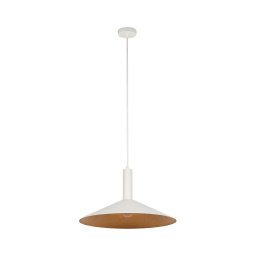 Lustră pe cablu CAPRI 1xE27/15W/230V d. 50 cm alb/cupru