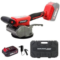 Vibrator pentru gresie si faianta, cu acumulator 2 Ah, ventuza, max 60 kg, Worcraft