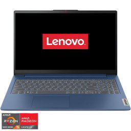 Laptop Lenovo IdeaPad Slim 3 15ABR8 cu procesor AMD Ryzen™ 5 5625U pana la 4.3GHz, 15.6" Full HD, 8GB DDR4 RAM, 256GB SSD, AMD Radeon™ Graphics, No OS, Abyss Blue