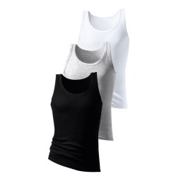 H.I.S Tricou gri / negru / alb