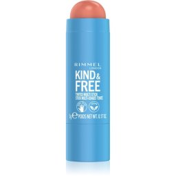 Rimmel Kind & Free machiaj multifuncțional pentru ochi, buze și față culoare 002 Peachy Cheeks 5 g