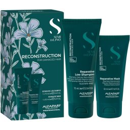 Alfaparf Milano Semi di Lino Reconstruction Minisize Kit Set de călătorii pentru par deteriorat