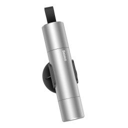 Baseus Kit siguranta auto, Ciocan parbriz si cutter centura , Sharp Tool Safety, Argintiu