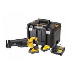 Fierastrau Sabie DeWalt DCS386H2T-QW, cu acumulator Li-Ion 18 V, 5.0 Ah, 3000 cpm, Taiere Max 300 mm, Lungime Cursa 28.6 mm, pentru Taiere Lemn, Aluminiu sau Otel