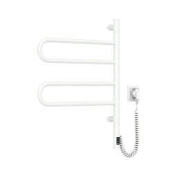 Uscător electric rotativ pentru prosoape FOUETTE, 60 W, 65 x 49 cm, alb, cu termostat