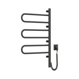 Uscător electric rotativ pentru prosoape cu termostat FOUETTE 120W 80x49 cm negru