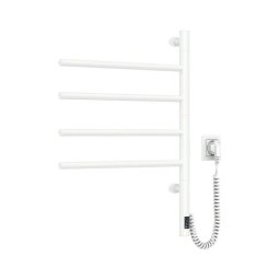 Uscător electric rotativ pentru prosoape cu termostat ARABESQUE, 60W, 65x49 cm, alb
