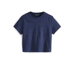 TED BAKER T-Shirt Agaly Short Sleeve All Over Embroidered Boxy 278535 navy