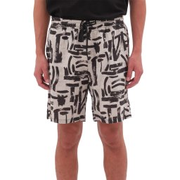 DIRTY LAUNDRY Bermude Abstract Printed Linen DLMB000115 black