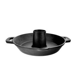 Tigaie fonta cu suport pentru pui la cuptor/gratar, 28x9 cm, Perfect Home