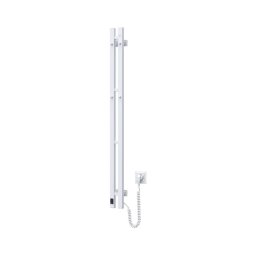Uscător electric pentru prosoape SILOUETTE cu termostat, 70 W, 120 x 9 cm, alb, conexiune pe partea dreaptă