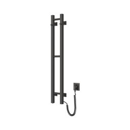 Uscător electric de prosoape SILOUETTE, 46 W, 100 x 16 cm, negru, pe partea dreaptă