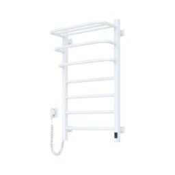 Uscător electric pentru prosoape FORTIS cu termostat, 155 W, 80 x 48 cm, alb, montaj pe partea stângă