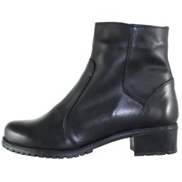 Ghete dama, Nicolis, 146640-Negru, casual, piele naturala, imblanite, cu toc, negru (Marime: 40)