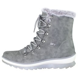 Ghete dama, Remonte, R8472-45-Gri, casual, piele ecologica, impermeabil, imblanite, cu talpa joasa, gri (Marime: 36)